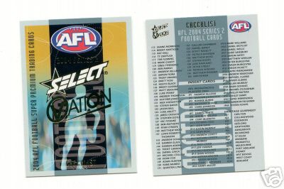 2004 Select AFL Ovation Common Card (most numbers available)