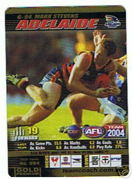 2004 AFL Teamcoach Gold Card G-94 Mark Stevens