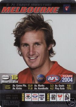2004 AFL Teamcoach Silver Card S-71 Travis JOHNSTONE (Melb) - Click Image to Close