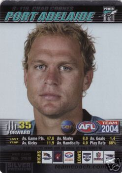 2004 AFL Teamcoach Silver Card S-118 Chad CORNES (Port) - Click Image to Close