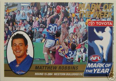 2005 Select Tradition Mark of the Week MW15 Matthew ROBBINS (WB)