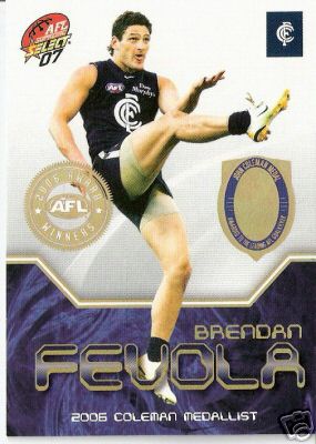 2007 Select AFL Supreme Medal Card MC2 Brendan FEVOLA