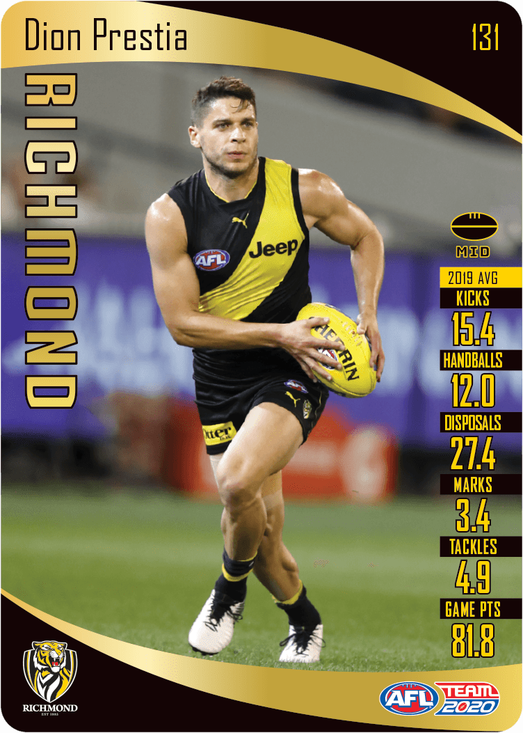 2020 Teamcoach Gold Card 131 Dion PRESTIA (Rich) - Click Image to Close