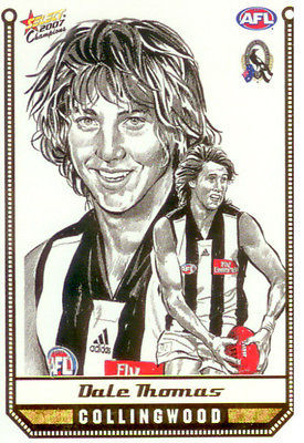 2007 Select Champions Sketch Card SK8 Dale THOMAS (Coll) - Click Image to Close