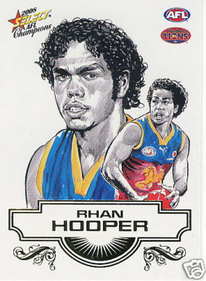 2008 Select Champions Sketch Card SK4 Rhan HOOPER (Bris) - Click Image to Close