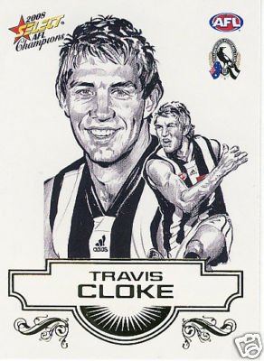 2008 Select Champions Sketch Card SK7 Travis CLOKE (Coll)