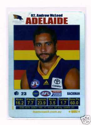 AFL 2008 Teamcoach Silver #02 Andrew McLEOD (Adel)