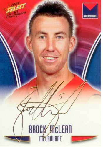 2009 Select Champions Gold Foil FS40 Brock McLEAN (Melb) - Click Image to Close