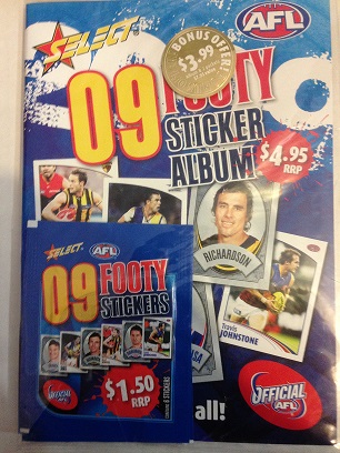 2009 Select Sticker Album with 2 bonus packs