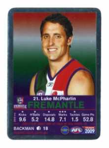 AFL 2009 Teamcoach Silver 21 FF Luke McPHARLIN (Frem)