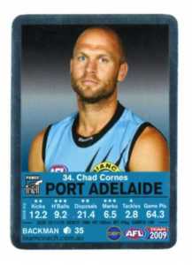 AFL 2009 Teamcoach Silver 34 FF Chad CORNES (Port) - Click Image to Close