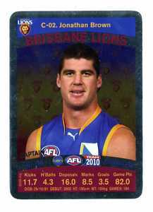 AFL 2010 Teamcoach Silver Captain C-02 Jonathan BROWN (Bris) - Click Image to Close