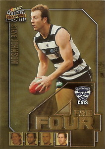 2011 Select Champions Fab 4 Gold FFG28 Steve JOHNSON (Geel) - Click Image to Close