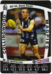 AFL 2011 Teamcoach 3D Best & Fairest BF-04 Dane SWAN (Coll) - Click Image to Close