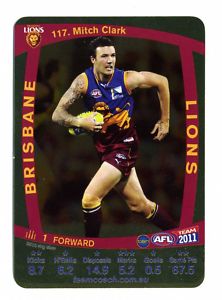 AFL 2011 Teamcoach Gold Card G117 Mitch CLARK (Bris) - Click Image to Close
