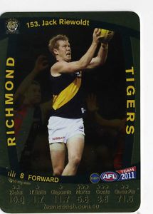 AFL 2011 Teamcoach Gold Card G153 Jack RIEWOLDT (Rich) - Click Image to Close