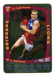 AFL 2011 Teamcoach Gold Card G61 Luke POWER (Bris) - Click Image to Close