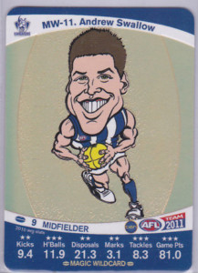 AFL 2011 Teamcoach Magic Wildcard MW-11 Andrew SWALLOW (NM)