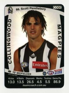 AFL 2011 Teamcoach Silver Card S66 Scott PENDLEBURY (Coll) - Click Image to Close