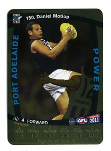 AFL 2011 Teamcoach Gold Card G150 Daniel MOTLOP (Port) - Click Image to Close