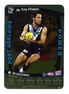 AFL 2011 Teamcoach Gold Card G36 Troy CHAPLIN (Port) - Click Image to Close