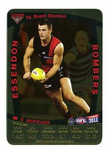 AFL 2011 Teamcoach Gold Card G70 Brent STANTON (Ess) - Click Image to Close