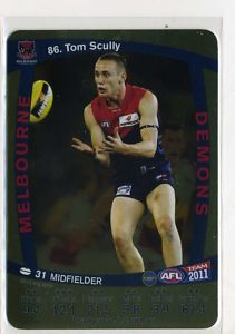 AFL 2011 Teamcoach Gold Card G86 Tom SCULLY (Melb)