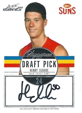 2012 Select Eternity Draft Pick Signature DPS14 Henry SCHADE(GC) - Click Image to Close