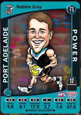 2012 Teamcoach MAGIC WILDCARD MW13 Robbie GRAY (Port) - Click Image to Close