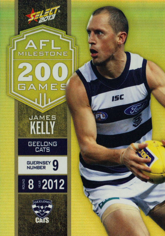 2013 Select Champions AFL Milestones MG27 James KELLY (Geel) - Click Image to Close