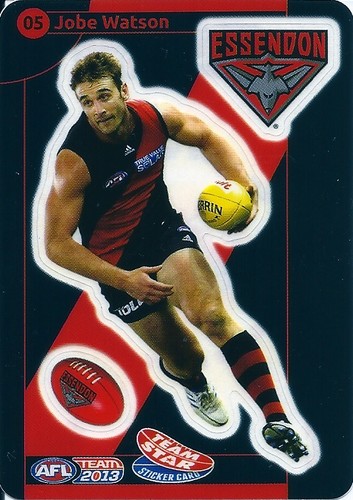 AFL 2013 Teamcoach Team Star Stickers 05 Jobe WATSON (Ess)