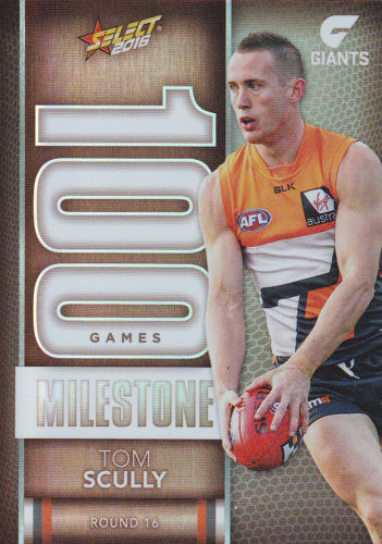 2016 Select Footy Stars Milestone MG36 Tom SCULLY (GWS) - Click Image to Close