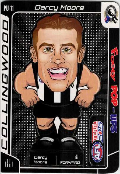 2016 Teamcoach Footy Pop-ups PU-11 Darcy MOORE (Coll) - Click Image to Close