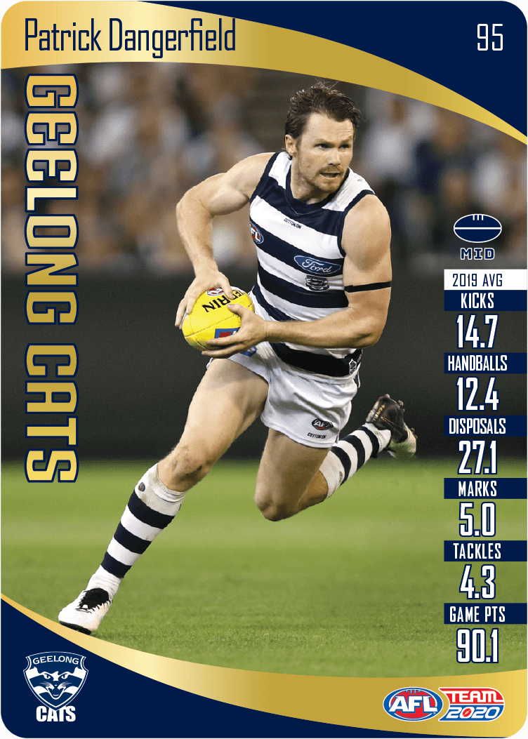 2020 Teamcoach Gold Card 95 Patrick DANGERFIELD (Geel) - Click Image to Close