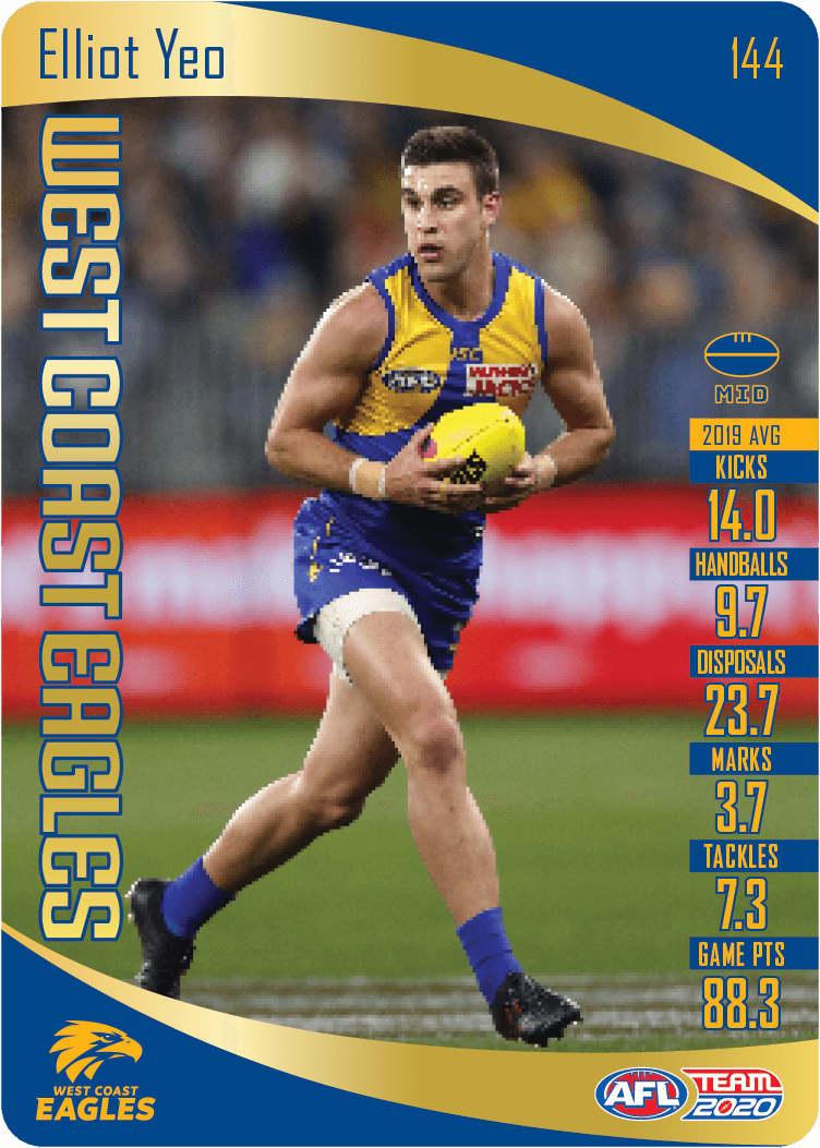 2020 Teamcoach Gold Card 144 Elliot YEO (WCE) - Click Image to Close
