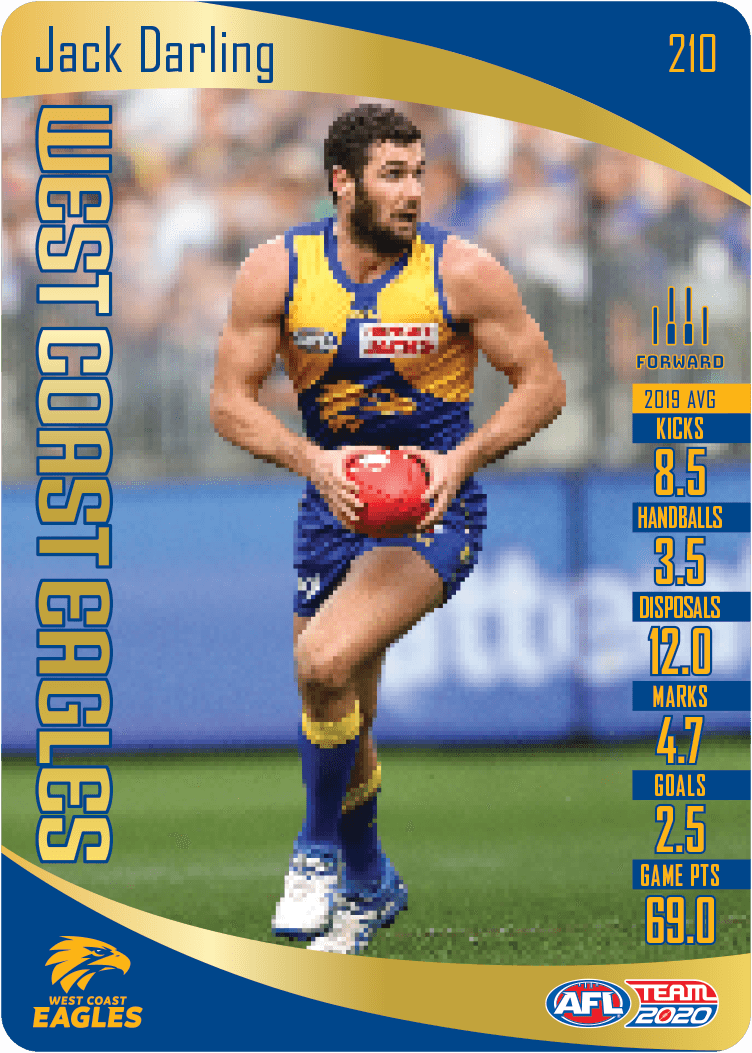 2020 Teamcoach Gold Card 210 Jack DARLING (WCE) - Click Image to Close
