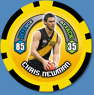 2009 Topps AFL Chipz Common Chris NEWMAN (Rich) - Click Image to Close