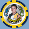 2009 Topps AFL Chipz Leading Goalkicker Ben McKINLEY (WCE) - Click Image to Close