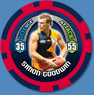 2009 Topps AFL Chipz Common Simon GOODWIN (Adel) - Click Image to Close