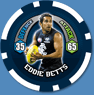 2009 Topps AFL Chipz Common Eddie BETTS (Carl) - Click Image to Close