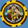 2009 Topps AFL Chipz Common Campbell BROWN (Haw)